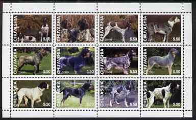 Chuvashia Republic 2000 Dogs perf sheetlet containing set of 12 values unmounted mint