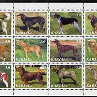 Karjala Republic 2000 Dogs perf sheetlet containing set of 12 values unmounted mint