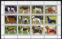 Karakalpakia Republic 2000 Dogs perf sheetlet containing set of 12 values unmounted mint