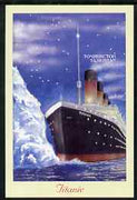 Tadjikistan 1999 The Titanic #1 rouletted m/sheet unmounted mint