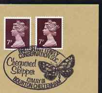 Postmark - Great Britain 1981 cover for British Butterfly Conservation Soc with illustrated (Chequered Skipper) cancel