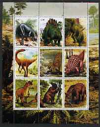 Chakasia 2000 Dinosaurs perf sheetlet containing set of 9 values unmounted mint