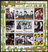 Buriatia Republic 2004 The Beatles #1 perf sheetlet containing set of 12 values unmounted mint