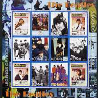 Komi Republic 2004 The Beatles perf sheetlet containing set of 12 values unmounted mint