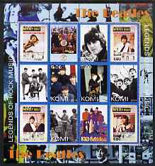 Komi Republic 2004 The Beatles perf sheetlet containing set of 12 values unmounted mint