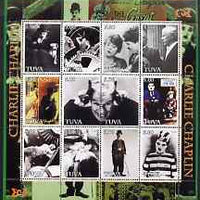 Touva 2004 Charlie Chaplin perf sheetlet #1 containing set of 12 values unmounted mint