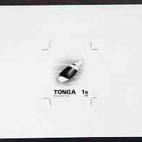 Tonga 1993-95 Chaste Mitre Shell 1s (from Marine Life def set) B&W photographic proof, scarce thus, as SG 1218