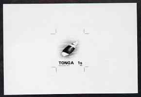 Tonga 1993-95 Chaste Mitre Shell 1s (from Marine Life def set) B&W photographic proof, scarce thus, as SG 1218
