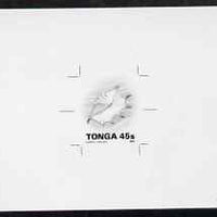 Tonga 1993-95 Giant Spider Conch Shell 45s (from Marine Life def set) B&W photographic proof, scarce thus, as SG 1225