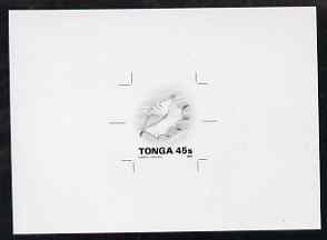 Tonga 1993-95 Giant Spider Conch Shell 45s (from Marine Life def set) B&W photographic proof, scarce thus, as SG 1225