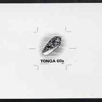 Tonga 1993-95 Princely Cone Shell 60s (from Marine Life def set) B&W photographic proof, scarce thus, as SG 1227