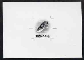 Tonga 1993-95 Princely Cone Shell 60s (from Marine Life def set) B&W photographic proof, scarce thus, as SG 1227
