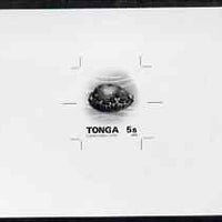 Tonga 1993-95 Green Map Cowrie Shell 5s (from Marine Life def set) B&W photographic proof, scarce thus, as SG 1220