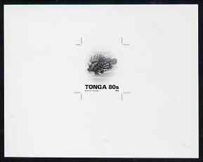 Tonga 1993-95 Lionfish 80s (from Marine Life def set) B&W photographic proof, scarce thus, as SG 1229
