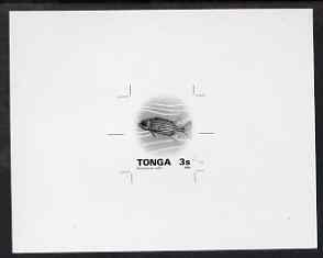 Tonga 1993-95 Red Squirrelfish 3s (from Marine Life def set) B&W photographic proof, scarce thus, as SG 1219