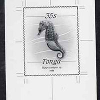 Tonga 1988-92 Seahorse 35s (from redrawn Marine Life def set) B&W photographic proof, scarce thus, as SG 1009