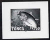 Tonga 1994 Yellow-Finned Tuna 1p50 (from Game Fishing set) B&W photographic proof, scarce thus, as SG 1269