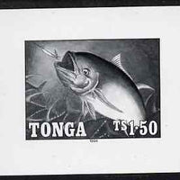 Tonga 1994 Yellow-Finned Tuna 1p50 (from Game Fishing set) B&W photographic proof, scarce thus, as SG 1269