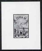 Tonga 1993 Christmas Feast 60s (from Christmas set) B&W photographic proof, scarce thus, as SG 1250