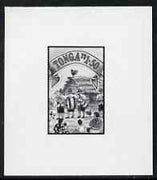 Tonga 1993 Band Playing Carol 1p50 (from Christmas set) B&W photographic proof, scarce thus, as SG 1252