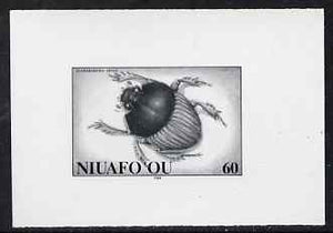 Tonga - Niuafo'ou 1994 Scarabaeidea 60s (from Beetles set) B&W photographic proof, scarce thus, as SG 204