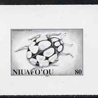 Tonga - Niuafo'ou 1994 Coccinellidea 80s (from Beetles set) B&W photographic proof, scarce thus, as SG 205
