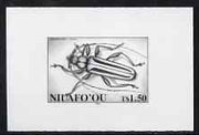 Tonga - Niuafo'ou 1994 Cerambycidea 1p50 (from Beetles set) B&W photographic proof, scarce thus, as SG 206