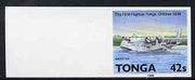 Tonga 1989 Short S-30 G Class Flying Boat 42s from Aviation in Tonga set imperf marginal plate proof, as SG 1055