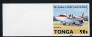 Tonga 1989 Boeing 737 90s from Aviation in Tonga set imperf marginal plate proof, as SG 1057