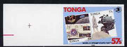 Tonga 1989 World Stamp Expo '89 57s imperf marginal plate proof unmounted mint, as SG 1064