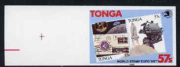 Tonga 1989 World Stamp Expo '89 57s imperf marginal plate proof unmounted mint, as SG 1064