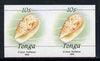 Tonga 1990-92 Bubble Cone Shell 10s (from reduced-size Marine Life set) imperf proof pair, rare thus, as SG1092 (1992 imprint date)