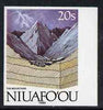 Tonga - Niuafo'ou 1989-93 Mountains 20s (from Evolution of the Earth set) imperf marginal plate proof, scarce thus, unmounted mint as SG 122