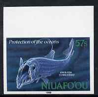 Tonga - Niuafo'ou 1989 Viperfish 57s (from Fishes of the Deep set) imperf marginal plate proof, as SG 115