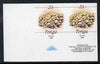 Tonga 1990-92 Porites Coral 2s (from reduced-size Marine Life set) imperf proof pair, rare thus, as SG1087 (1990 imprint date)