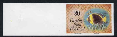 Tonga 1992 Reef fish 80s (from Christmas set) imperf marginal proof unmounted mint as SG 1198