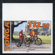 Tonga 1994 English Children with Bicycle 2p50 (from 25th Anniversary set) imperf proof unmounted mint, as SG 1295