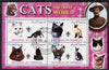 Somalia 2002 Domestic Cats of the World perf sheetlet #06 containing 4 values each with Scout Logo, fine cto used