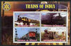 Somalia 2002 Trains of India #1 perf sheetlet containing 4 values with Rotary Logo, fine cto used