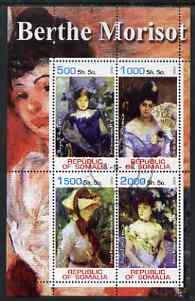 Somalia 2002 Berthe Morisot Paintings perf sheetlet containing 4 values, fine cto used