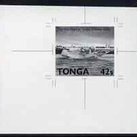 Tonga 1989 Short S-30 G Class Flying Boat 42s from Aviation in Tonga set B&W photographic proof, as SG 1055