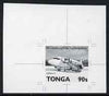Tonga 1989 Boeing 737 90s from Aviation in Tonga set B&W photographic proof, as SG 1057