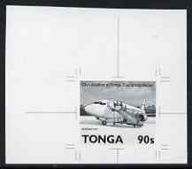 Tonga 1989 Boeing 737 90s from Aviation in Tonga set B&W photographic proof, as SG 1057