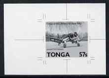 Tonga 1989 Chance Vought F4U 57s from Aviation in Tonga set B&W photographic proof, as SG 1056