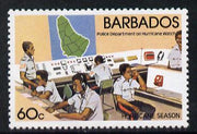 Barbados 1981 Hurricane Watch 60c with wmk sideways inverted unmounted mint SG 687Ei*
