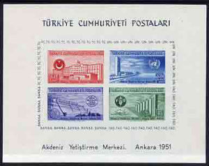 Turkey 1952 United Nations Economic Conference m/sheet unmounted mint, SG MS1468a, only 25,000 produced and on sale for less than 3 months