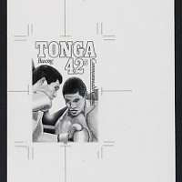 Tonga 1990 Boxing 42s (from Commonwealth Games set) B&W photographic proof, scarce thus, as SG 1065
