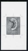 Tonga - Niuafo'ou 1991 Beetle Grub 57s (from Longhorned Beetle set) B&W photographic Proof similar to issued 42s value SG 157