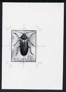 Tonga - Niuafo'ou 1991 Adult Beetle 42s (from Longhorned Beetle set) B&W photographic Proof similar to issued 57s value SG 158