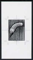 Tonga - Niuafo'ou 1991 Beetle Grub Burrowing 1p50 (from Longhorned Beetle set) B&W photographic Proof as SG 159